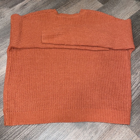 Small DREAMING AT DUSK SWEATER in RUST Orange by Pink Lily - Picture 6 of 6